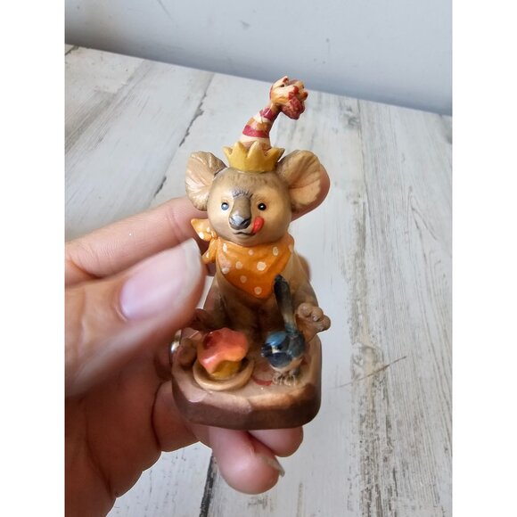 Anri party time Valentin koala birthday limited Italy bluebird figurine statute‎ - Picture 2 of 8